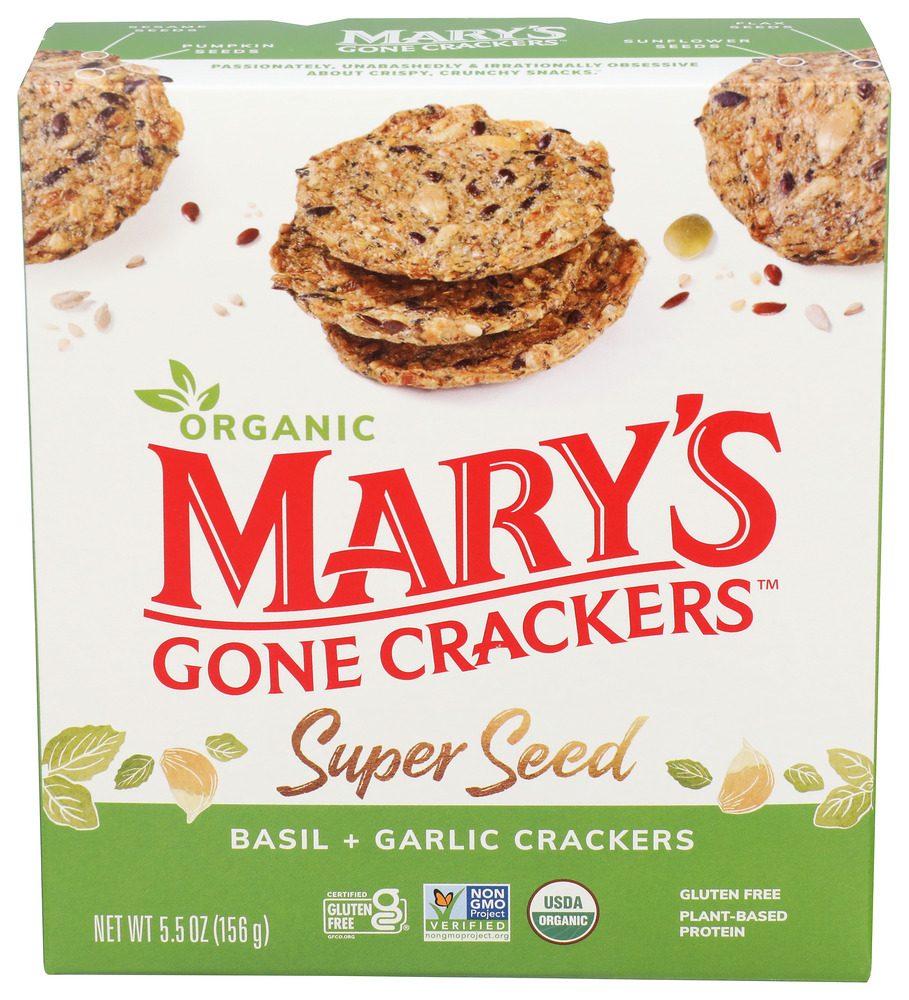 Mary's Gone Crackers Cracker Basil & Garlic Organic