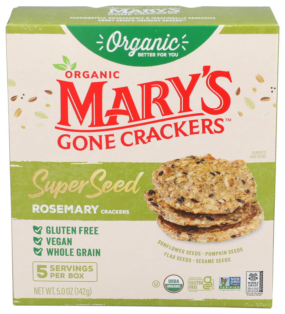 Mary's Gone Crackers Cracker Rosemary