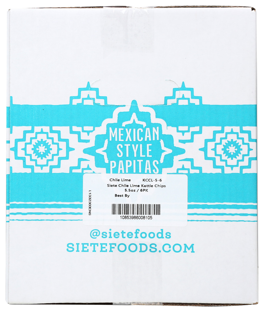 Siete Foods Chips Potato Chili Lime