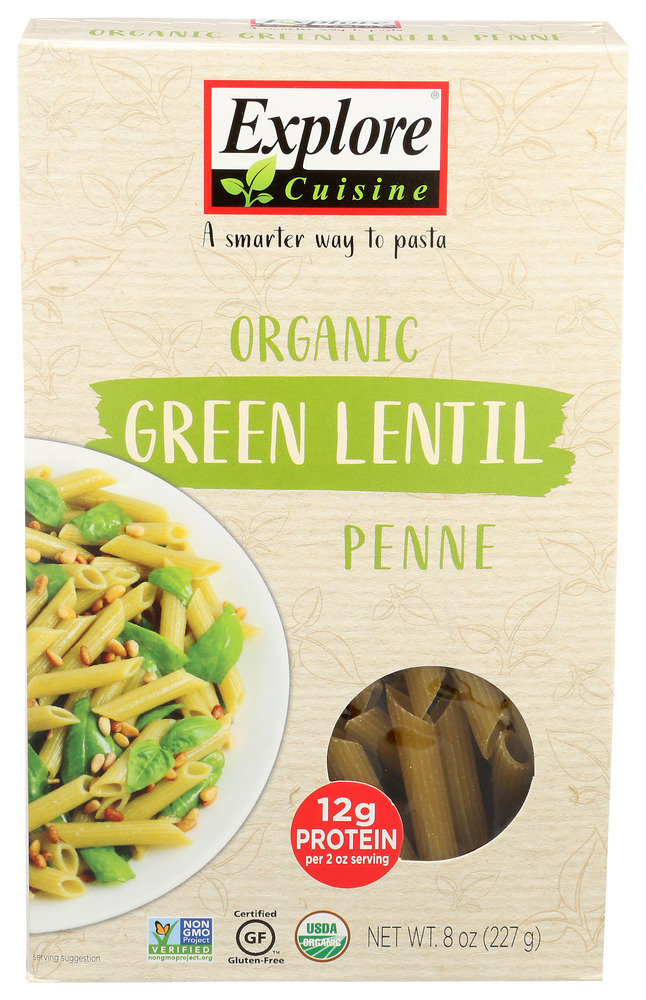 Explore Cuisine Pasta Green Lentil Penne