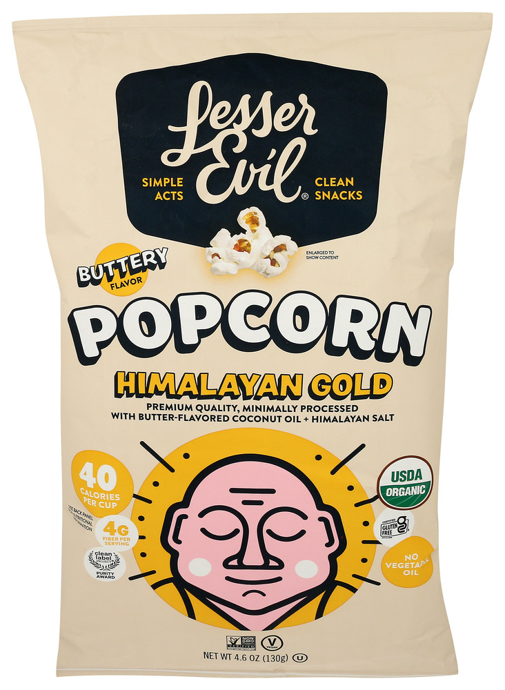 LesserEvil Popcorn Himalayan Gold Organic
