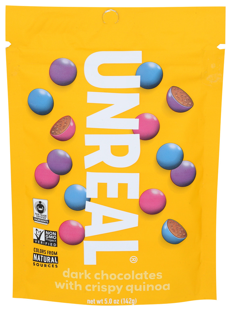 Unreal Snacks Chocolate Dark Crspy Qunoa, 5 oz