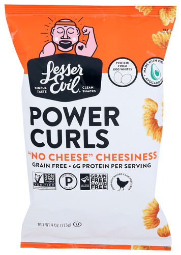 LesserEvil Snack Curls Egg White Chse