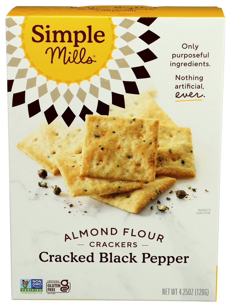 Simple Mills Crkrs Crkd Black Ppr Alm Fl