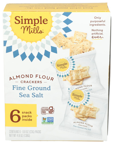Simple Mills Crackers Snkpk Sea Salt Almond