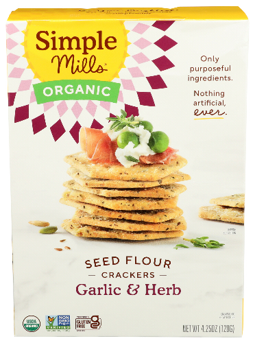 Simple Mills Cracker Seed Garlic Herb