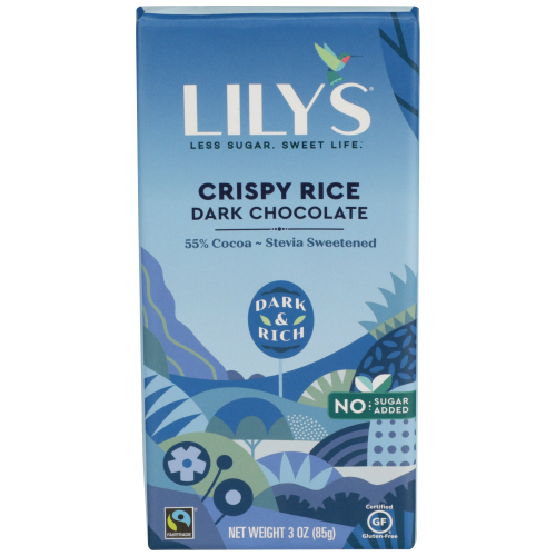 Lily's Sweets Chocolate Bar Dark Crispy Rice