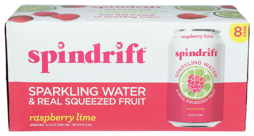 Spindrift Water Sparkling Raspberry Lm 8 pk