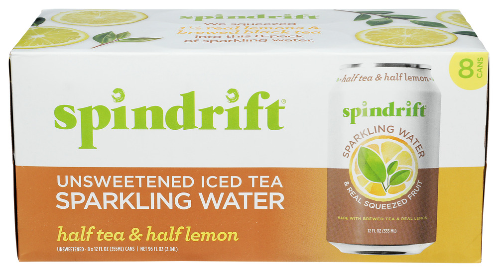 Spindrift Water Sparkling Lemon Tea 8 pk