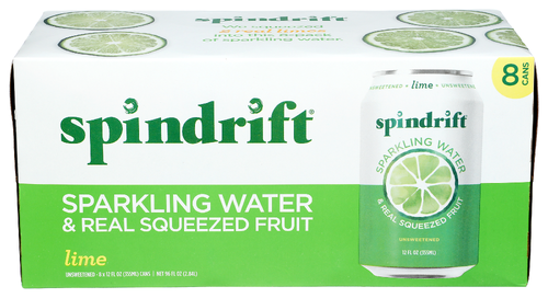 Spindrift Water Sparkling Lime 8 pk