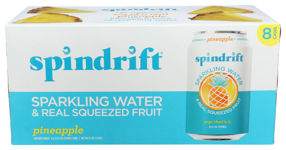 Spindrift Water Sparkling Pineapple 8 pk