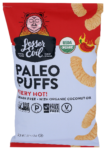 LesserEvil Paleo Puffs Fiery Hot
