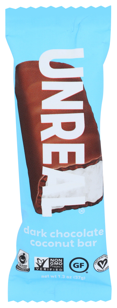 Unreal Snacks Chocolate Bar Dark Coconut