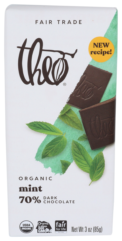 Theo Chocolate Chocolate Bar Dark Mint Organic