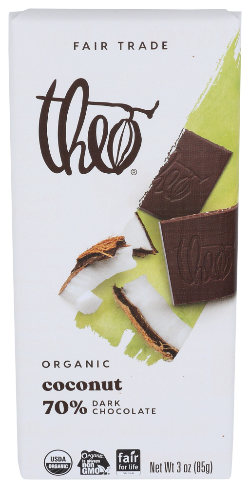 Theo Chocolate Chocolate Bar Dark Tstd Coconut