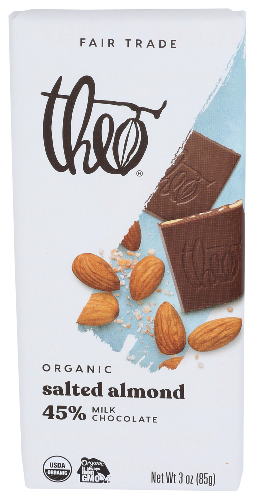 Theo Chocolate Chocolate Bar Milk Salted Almonds