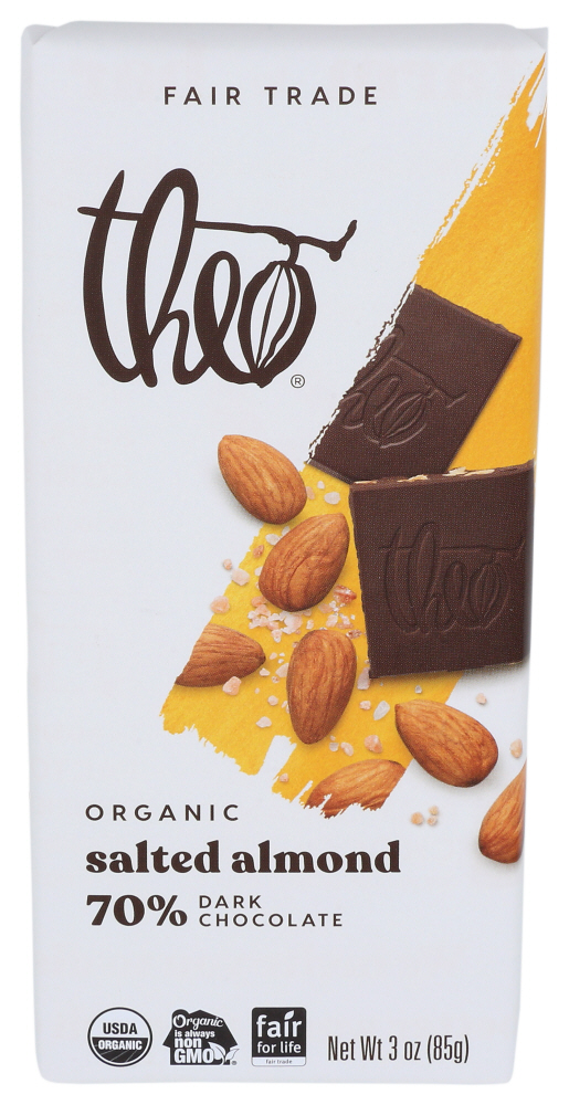 Theo Chocolate Chocolate Bar Dark Salted Almond