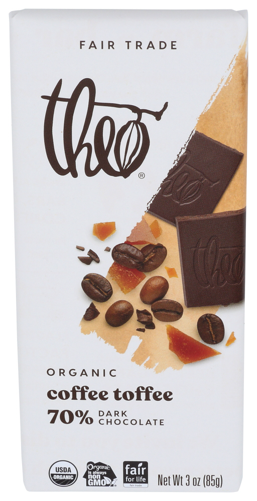 Theo Chocolate Chocolate Bar Dark Coffe Toffee