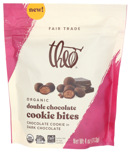 Theo Chocolate Bites Cookie Double Chocolate