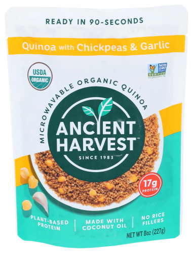 Ancient Harvest Quinoa W Chkp N Grlic Organic, 8 oz