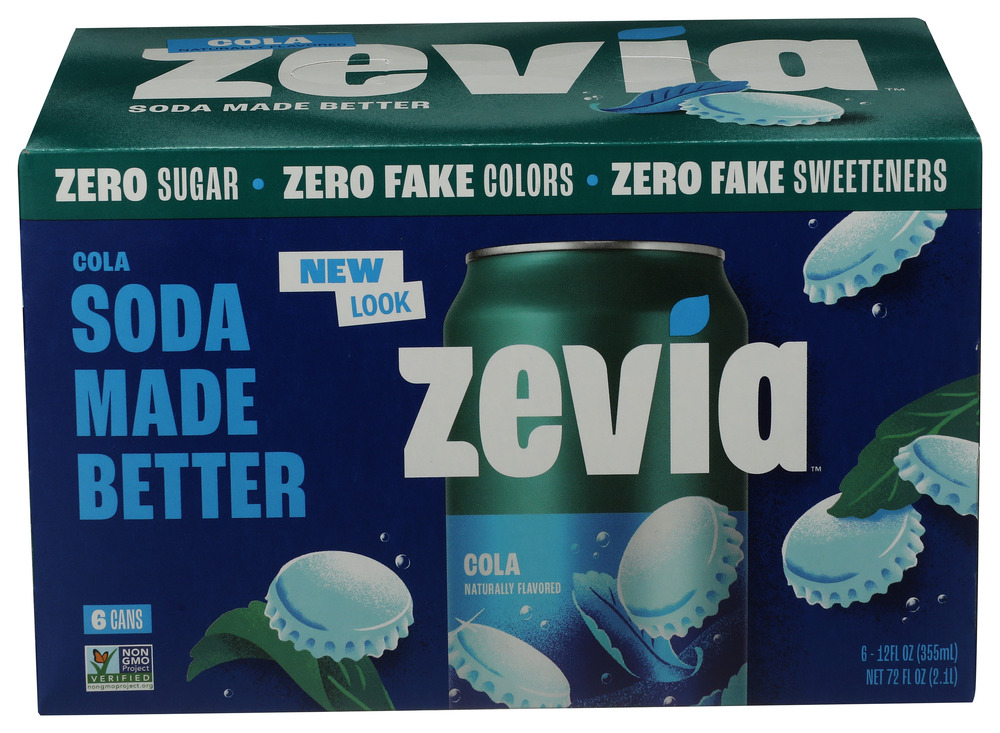 Zevia Soda Cola Natural 6 pk