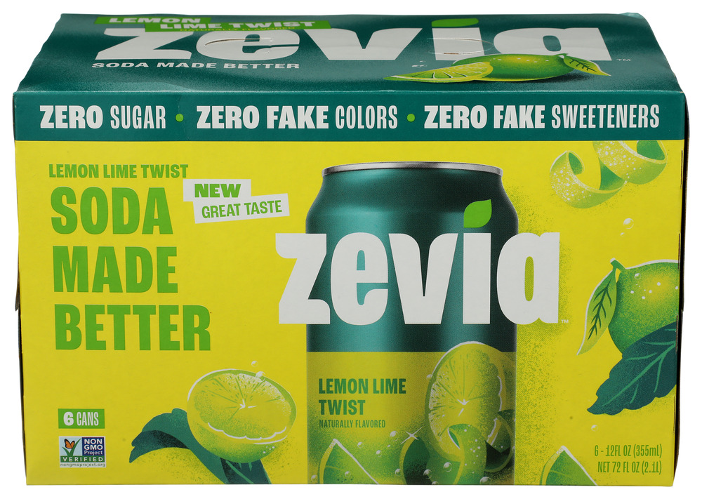 Zevia Soda Twist Natural 6 pk