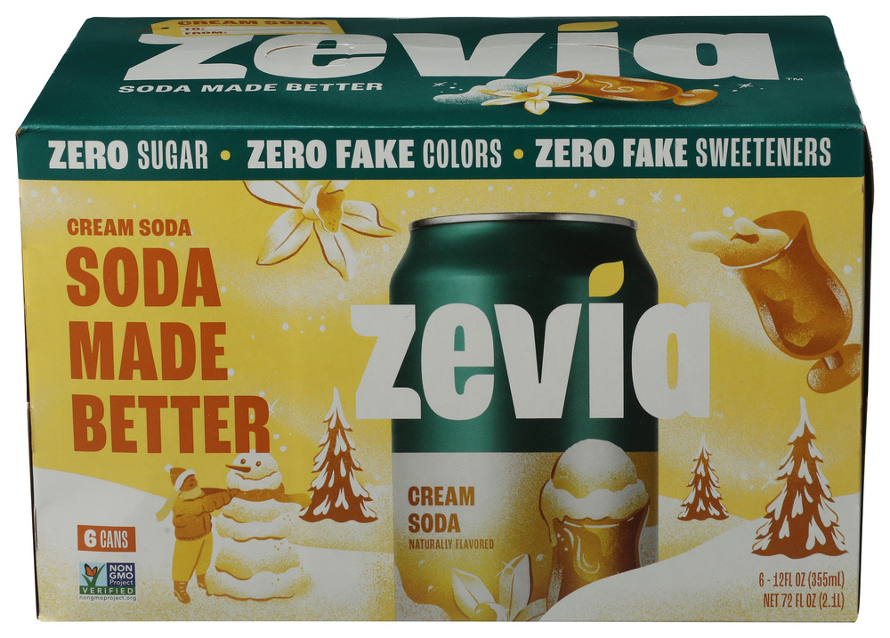 Zevia Soda Cream 6 pk