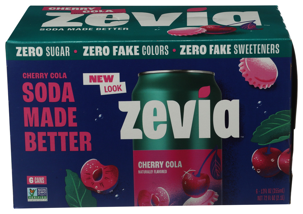 Zevia Soda Cola Cherry 6 pk