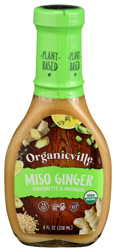 Organic Ville Dressing Vinaigrette Miso Ginger