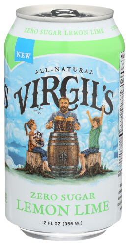 Virgil's Soda Lemon Lime Zero 6 pk, 72 fl oz