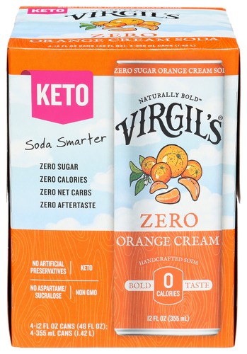 Virgil's Orange Cream Zero Sugar 4 pk