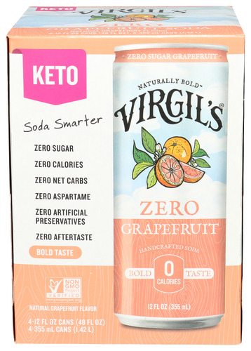 Virgil's Soda Zro Sugr Grpe Fruit