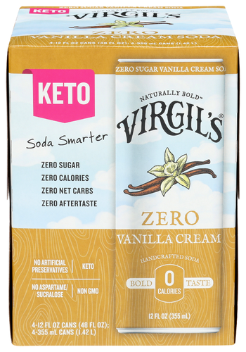 Virgil's Vanilla Crem Zero Sugar 4 pk